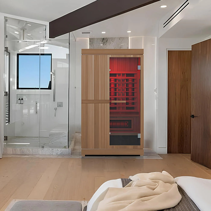 Finnmark FD-4 Trinity 2-Person Hybrid Indoor Infrared & Traditional Steam Sauna + Red Light Therapy | FD-KN004