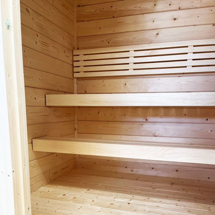 SaunaLife 4-Person Outdoor Traditional Cabin Sauna | Model G2