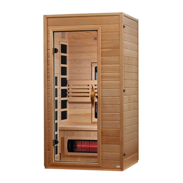 Dynamic Martin 1-2-person Full Spectrum Near Zero EMF Indoor Infrared Sauna + Red Light Therapy | DYN-6006-03 FS