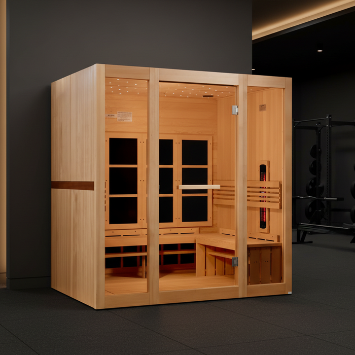 Golden Designs 8-person Full Spectrum Near Zero EMF Infrared Sauna | GDI-6880-03 FS