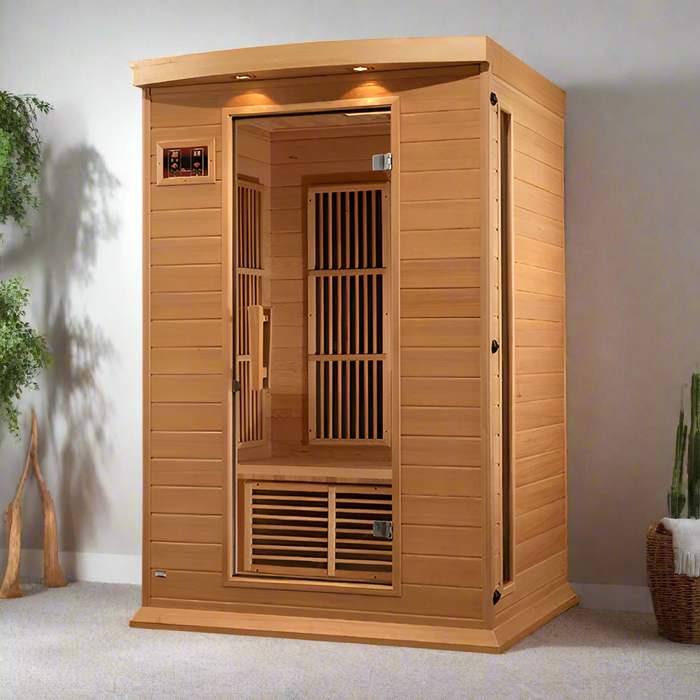 Maxxus 2-Person Low EMF FAR Indoor Infrared Sauna + Red Light Therapy | MX-K206-01