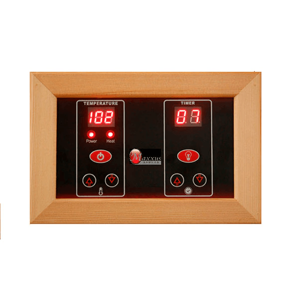 Maxxus 2-Person Low EMF FAR Indoor Infrared Sauna + Red Light Therapy | MX-K206-01