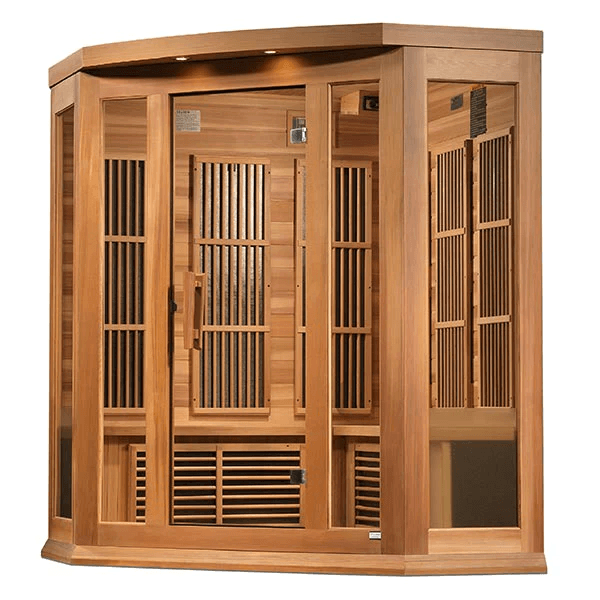 Maxxus 3-Person Corner Near Zero EMF FAR Indoor Infrared Sauna + Red Light Therapy | MX-K356-01-ZF-CED