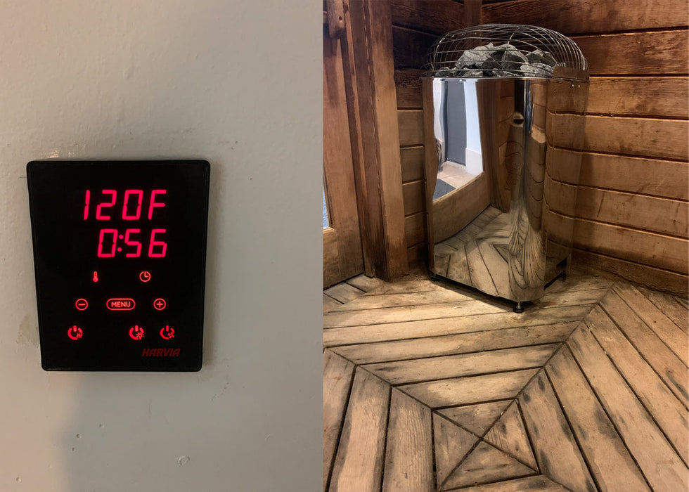 Harvia Club 240V/208V Electric Sauna Heater Package w/ Digital Controller and Wifi and Stones