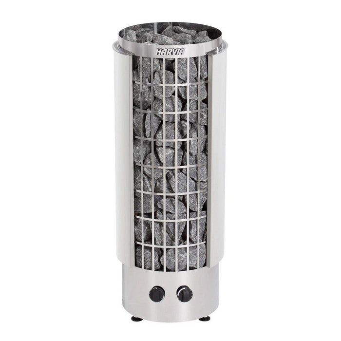 Harvia Cilindro Half Series 240V Electric Sauna Heater w/ Built-In Knob Controls 6/8/9kW