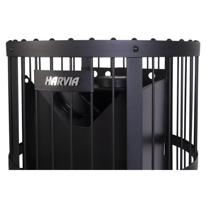 Harvia Legend 150 16kW Wood Burning Stove Package w/ Chimney Kit, Rock Cage, Protective Bedding, Sheath, Stones