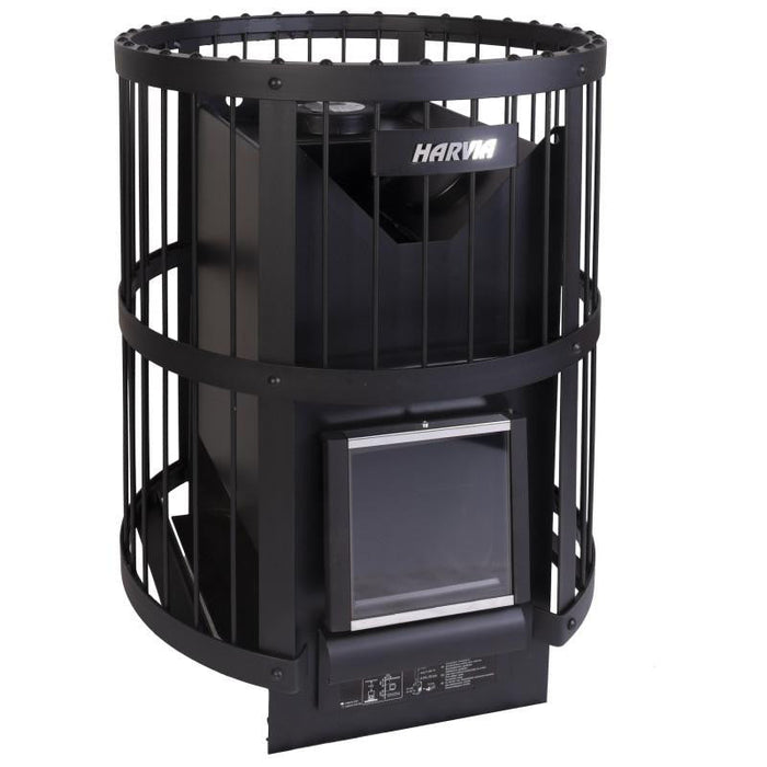 Harvia Legend 150 16kW Wood Burning Stove Package w/ Chimney Kit, Rock Cage, Protective Bedding, Sheath, Stones