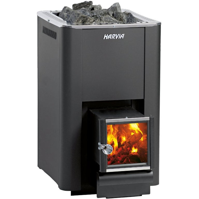 Harvia PRO 20 SL 24kW Wood Burning Sauna Stove w/ Exterior Feed | WK200SL