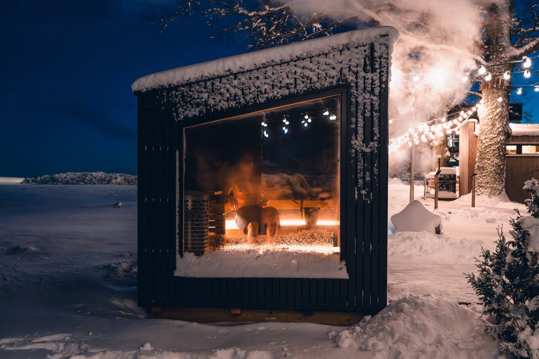 Auroom Terra Black 5-6 Person Outdoor Traditional Sauna