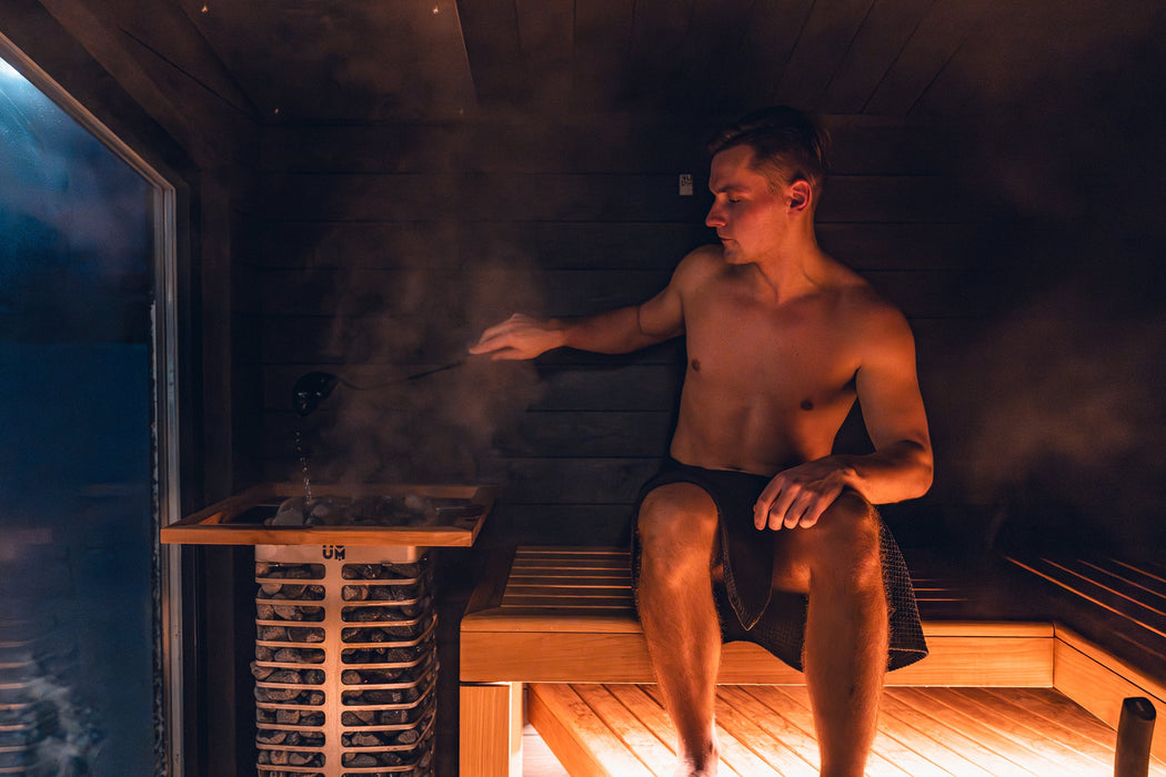 Auroom Terra Black 5-6 Person Outdoor Traditional Sauna