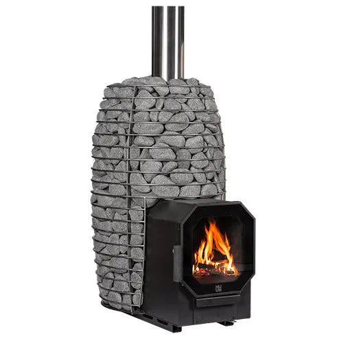 HUUM HIVE Flow LS Wood-Burning Sauna Stove With Firebox Extension, 9.8kW HUUM