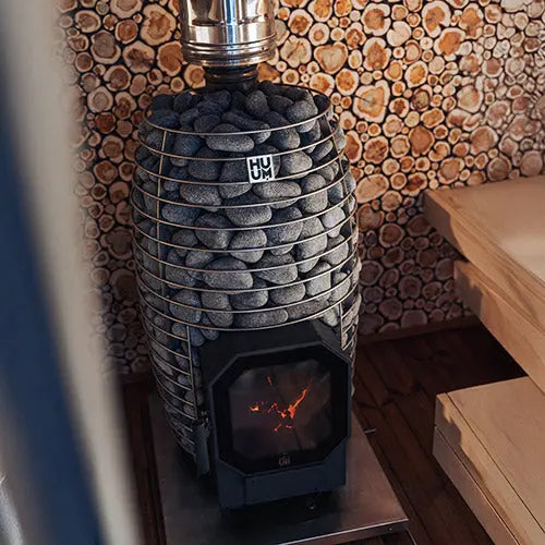 HUUM HIVE Flow Mini Wood-Burning Sauna Stove Package, 8.5kW HUUM