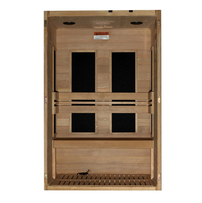 Dynamic Lucca Elite 2-Person Ultra Low EMF FAR Indoor Infrared Sauna + Red Light Therapy | DYN-6215-05 Elite