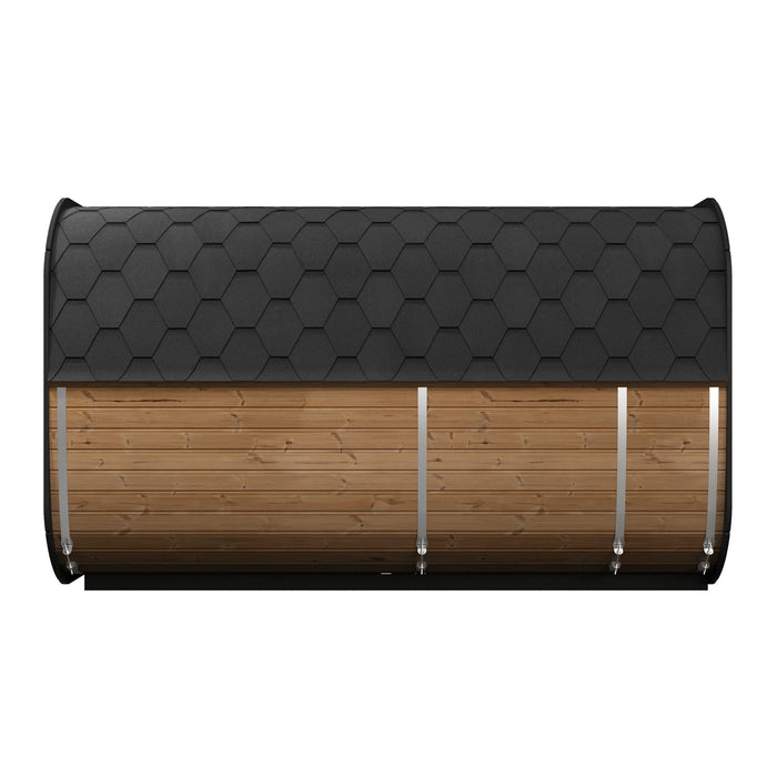 SaunaLife 8 Person 12.6' Long Outdoor Traditional Cube Sauna w/ Changing Room | Model CL12GCP