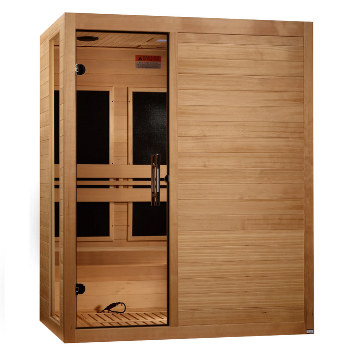 Dynamic Toscana 3-person Ultra Low EMF FAR Indoor Infrared Sauna + Red Light Therapy | DYN-6315-05 Elite