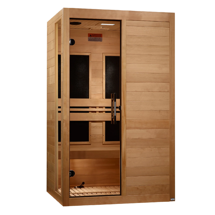 Dynamic Lucca Elite 2-Person Ultra Low EMF FAR Indoor Infrared Sauna + Red Light Therapy | DYN-6215-05 Elite