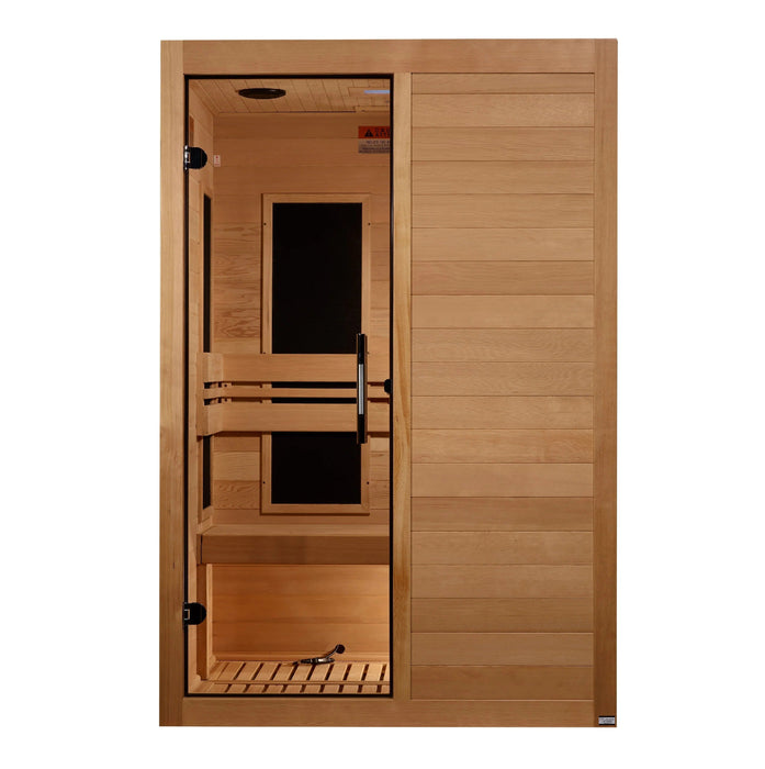 Dynamic Lucca 2-Person Low EMF FAR Indoor Infrared Sauna + Red Light Therapy | DYN-6215-05