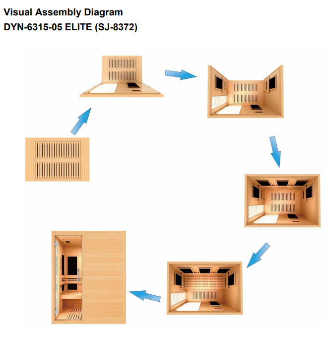 Dynamic Toscana 3-person Low EMF FAR Indoor Infrared Sauna + Red Light Therapy | DYN-6315-05