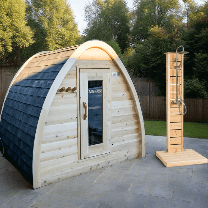 Dundalk Leisurecraft Canadian Timber 2-4 Person Outdoor Traditional MiniPOD Sauna | CTC77MW
