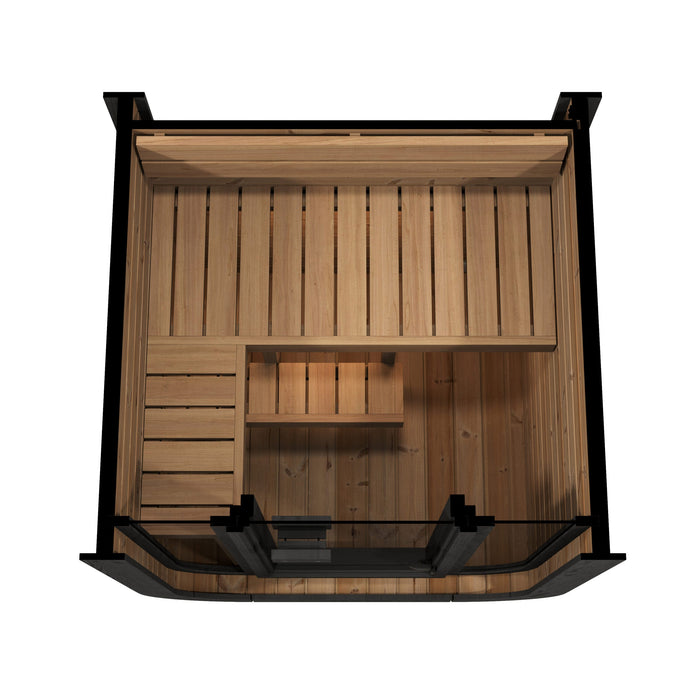 SaunaLife 2 Person 4.2' Long Outdoor Traditional Cube Sauna | Model CL3G