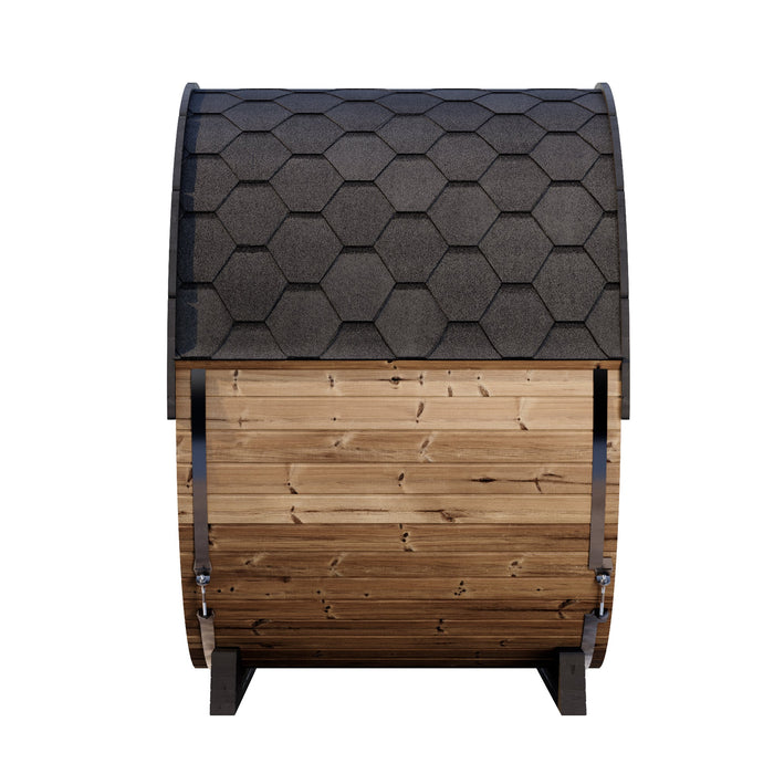 SaunaLife 4 Person 5.25' Long Outdoor Traditional Barrel Sauna | Ergo Model EE6G