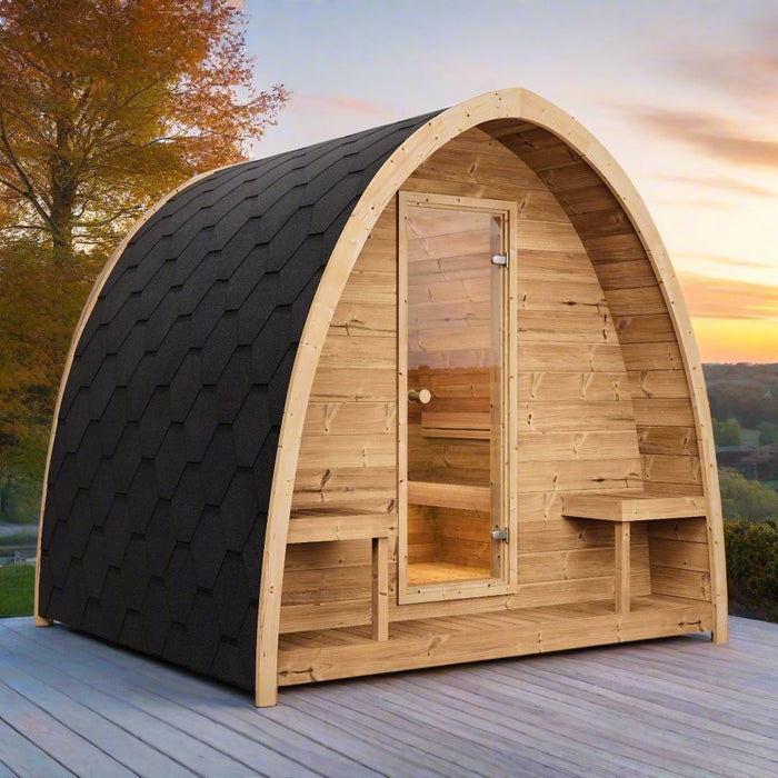 SaunaLife 4-Person Outdoor Traditional Pod Sauna | Model G3