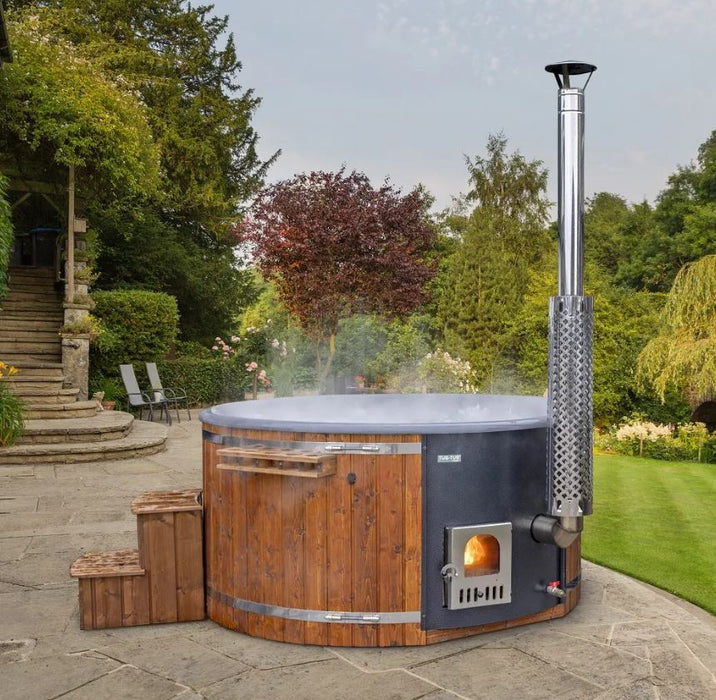 SaunaLife 6-Person Wood-Fired Hot Tub | Model S4B/S4N
