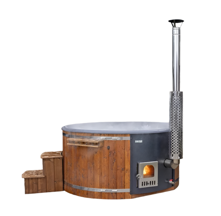 SaunaLife 6-Person Wood-Fired Hot Tub | Model S4B/S4N