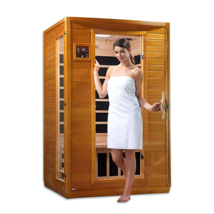 Dynamic Versailles 2-person Low EMF FAR Indoor Infrared Sauna + Red Light Therapy | DYN-6202-03