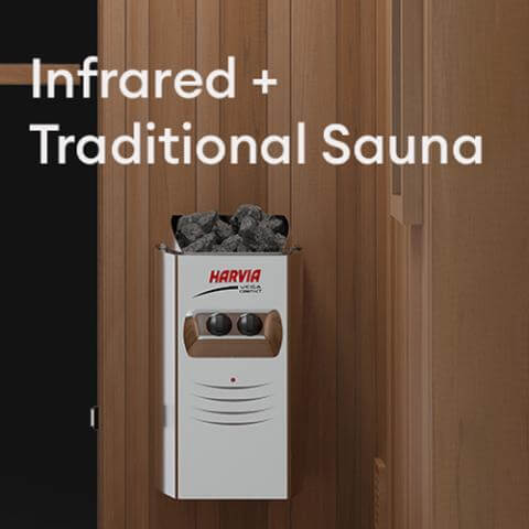 Finnmark FD-4 Trinity 2-Person Hybrid Indoor Infrared & Traditional Steam Sauna + Red Light Therapy | FD-KN004