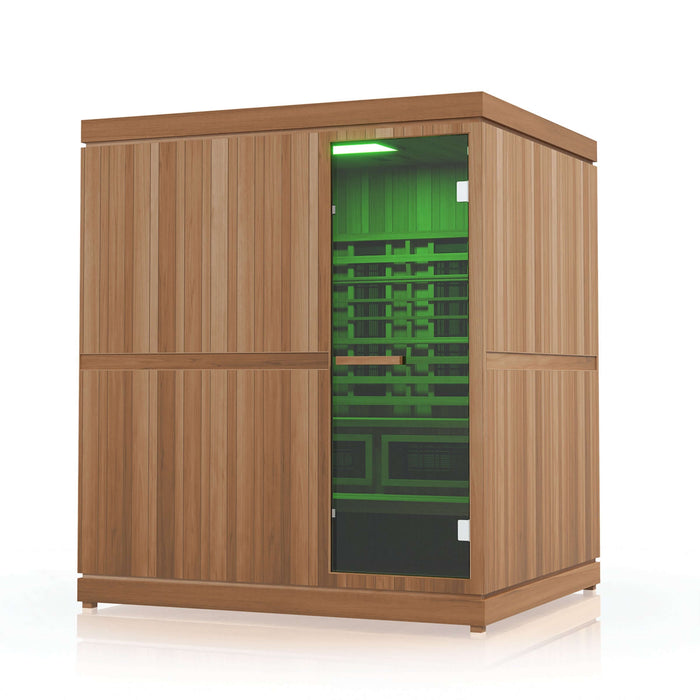 Finnmark FD-5 Trinity 4-Person Hybrid Indoor Infrared & Traditional Steam Sauna + Red Light Therapy | FD-KN005