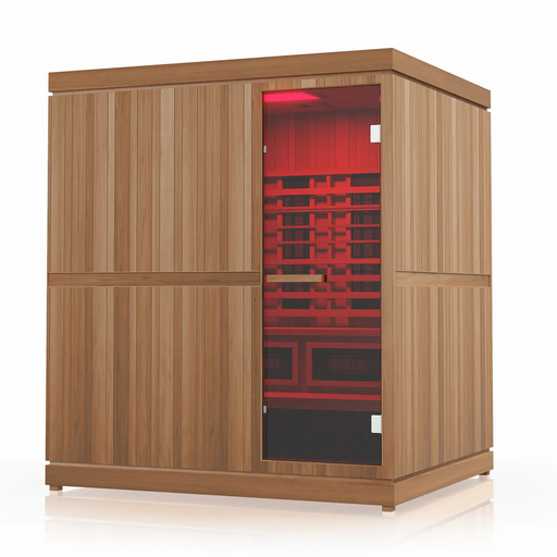 Finnmark FD-5 Trinity 4-Person Hybrid Indoor Infrared & Traditional Steam Sauna + Red Light Therapy | FD-KN005 Finnmark
