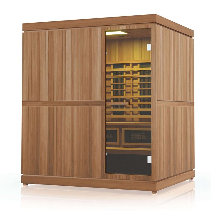 Finnmark FD-5 Trinity 4-Person Hybrid Indoor Infrared & Traditional Steam Sauna + Red Light Therapy | FD-KN005