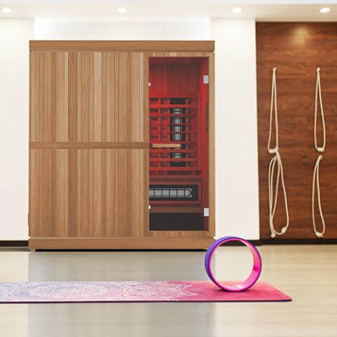 Finnmark FD-5 Trinity 4-Person Hybrid Indoor Infrared & Traditional Steam Sauna + Red Light Therapy | FD-KN005
